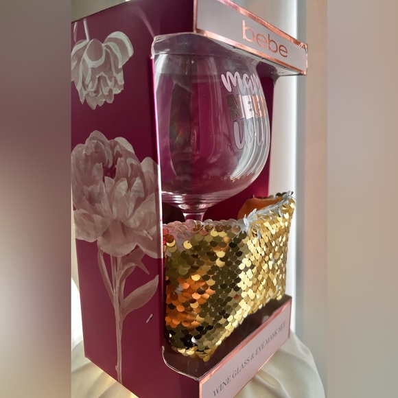 Mama Needs Wine” Wine Glass & Eye Mask Set - Picture 2 of 4